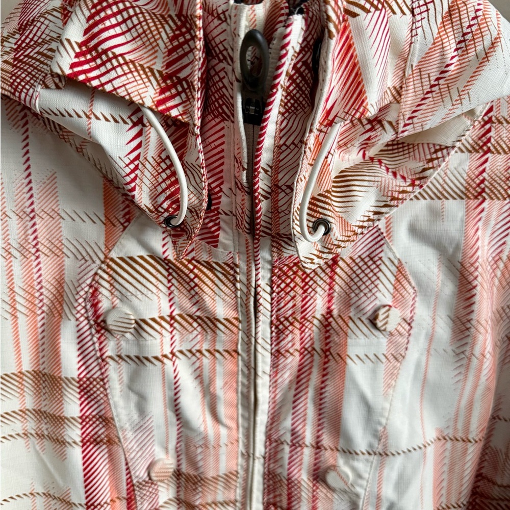 Oakley Red White Plaid Ski Jacket Size L Y2K Snowboard Coat - Picture 2 of 7